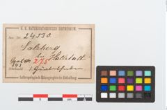 Etikett zu Bronzegürtelhaken (NHMW-PRAE-024530)